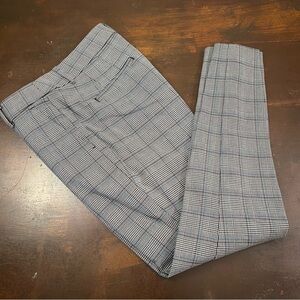 Loft Houndstooth Skinny Leg High Waist Ankle Trouser Pant light preppy academia